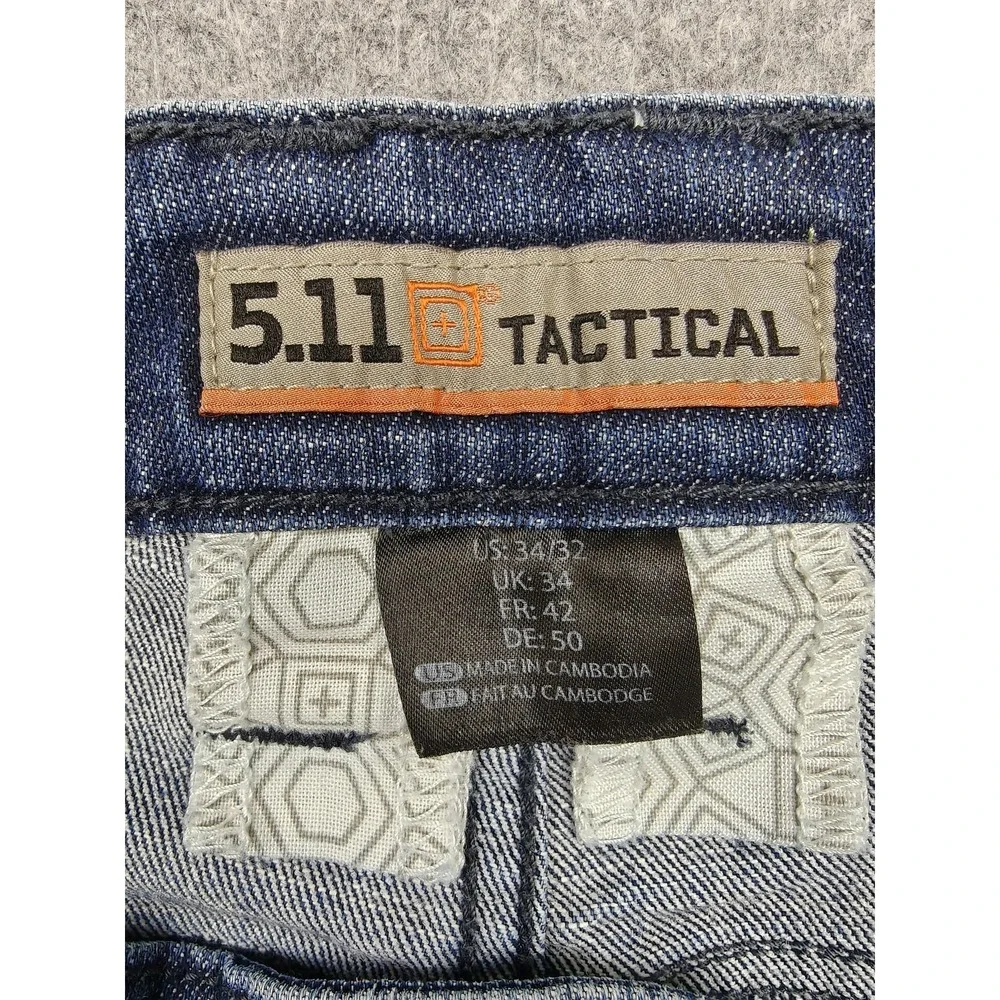 5.11 Tactical Jeans Mens 34x32 Blue Medium Wash Regular Straight Denim Pants